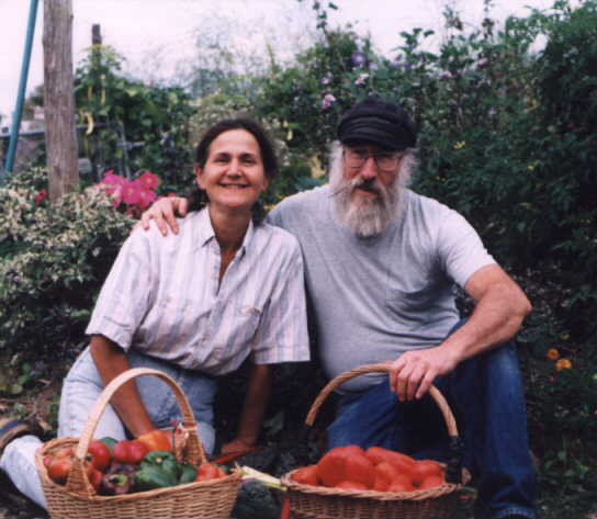 Marc & Nancy in their garden